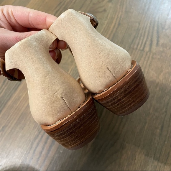 Madewell Loren Camel Tan T Strap Sandals Size 7 - Picture 10 of 14